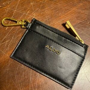Aldo Black and Gold Card Holder